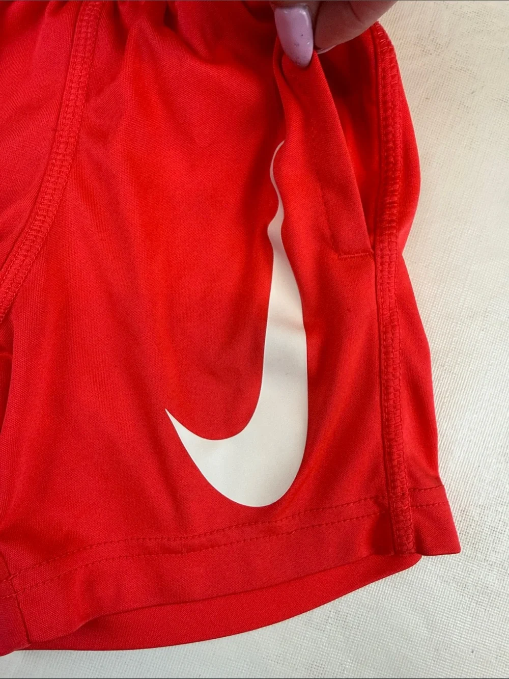 Nike Kids Red Dark Gray Athletic Shorts Set Size Pockets Elastic Waist Size 4T
